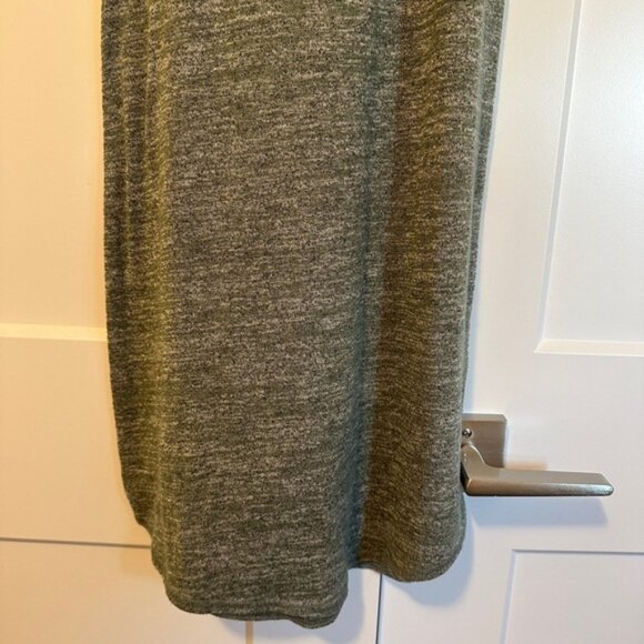 Aritzia Wilfred Free Heathered Green Sheath Midi Dress Size Medium - Picture 2 of 8
